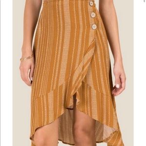 Emory Park Hi-Low Ruffle Skirt Size Small